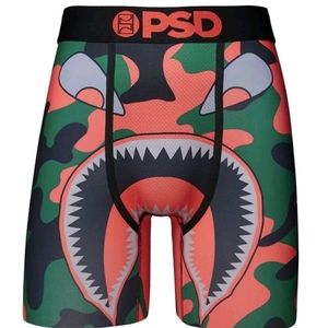 PSD Men's Warface Ranger Camo Black Boxer Brief Mesh